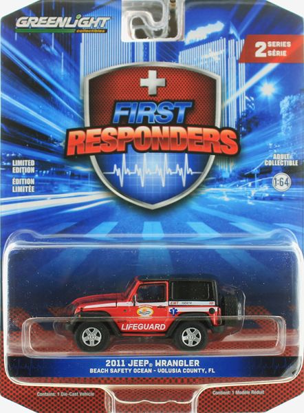 GREEN67060-E - JEEP Wrangler 2011 Beach Safety Ocean de la série FIRST RESPONDERS sous blister - 1