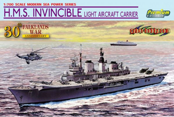 DRA7128 - Porte-avions léger HMS Invincible à assembler et à peindre - 1