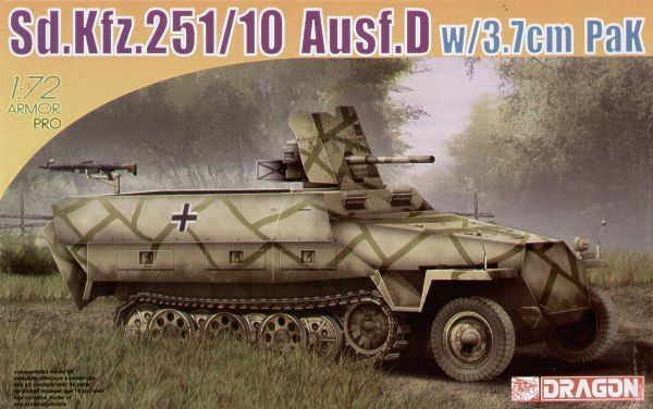 DRA7280 - Véhicule militaire Sd.Kfz.251/10 Ausf.D avec 3,7cm à assembler et à peindre - 1