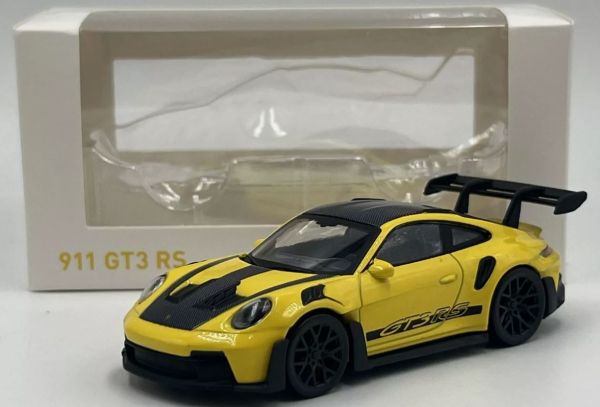 NOREV750063 - PORSCHE 911 GT3 RS 2022 Jaune avec autocollants noirs – Jet-car - 1