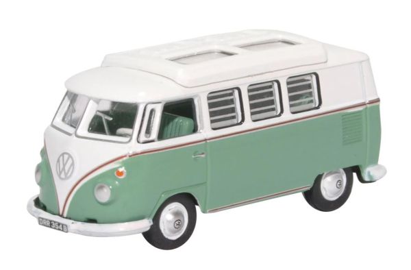 OXF76VWS002 - VOLKSWAGEN Type 1 Samba bus bleu turquoise et blanc - 1