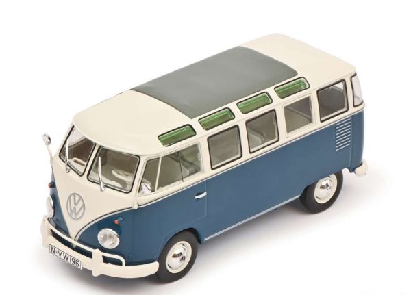 SCH7874 - VOLKSWAGEN Type 1 Samba Bus Bleu et Blanc - 1