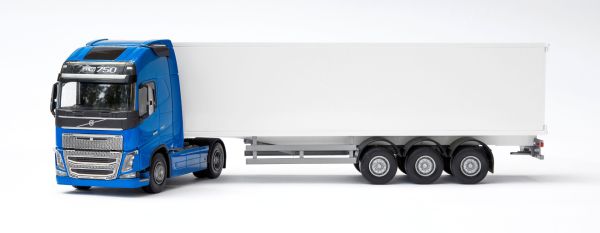 EMEK81134 - VOLVO FH16 750 Globettrotter XL 4x2 bleu avec remorque 3 essieux - 1