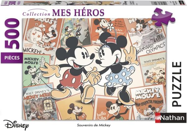 NAT872176 - Puzzle 500 Pièces DISNEY Souvenir de Mickey - 1