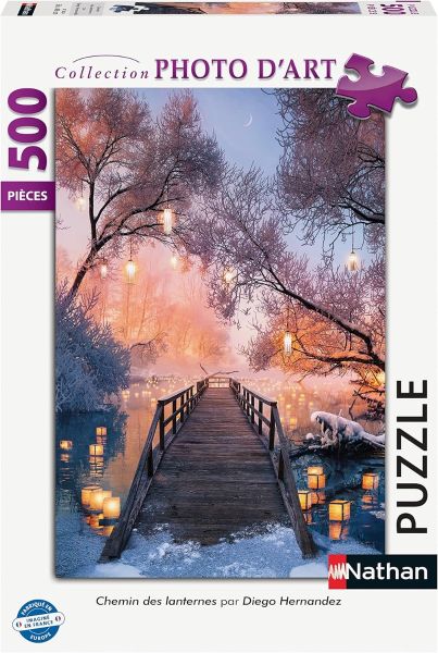 NAT872824 - Puzzle 500 Pièces Chemin des lanternes par Diego HERNANDEZ - 1