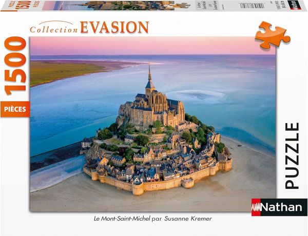 NAT878055 - Puzzle 1500 Pièces Le Mont-Saint-Michel par Suzanne KREMER - 1