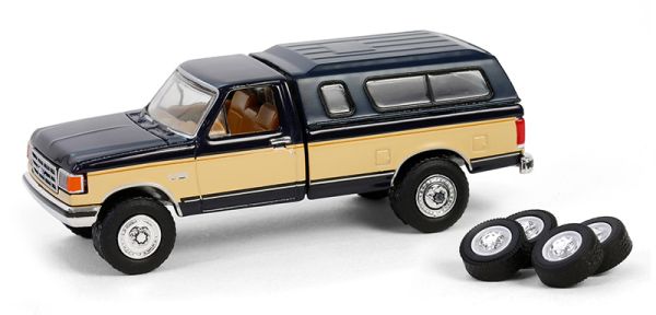 GREEN97160-E - FORD F-150 XLT Lariat 1991 avec pneus de secours de la série THE HOBBY SHOP sous blister - 1