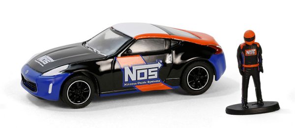 GREEN97160-F - NISSAN 370Z 2020 Noir avec pilote de la série THE HOBBY SHOP sous blister - 1