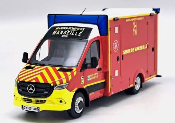 ALERTE0169 - MERCEDES-BENZ Sprinter WAS VSAV Marin pompier de Marseille - Limité à 300ex. - 1