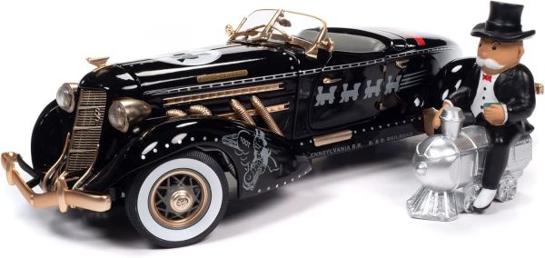 AWSS140 - AUBURN 831 Speedster 1935 Noir et Or MONOPOLY avec figurine - 1