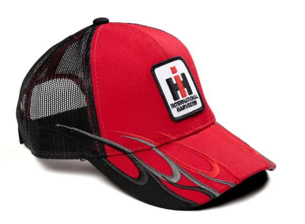 IHRFL - Casquette INTERNATIONAL rouge avec flamme et arrière en maille noir - 1