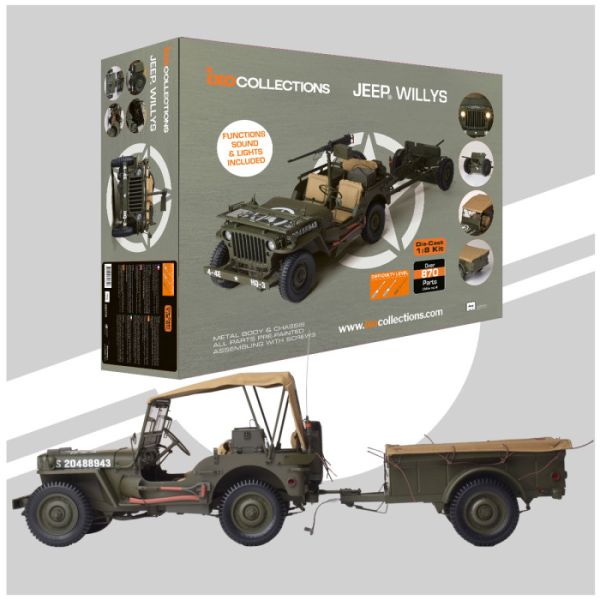 IXC.JPW.FK - JEEP Willys avec accessoire militaire - FULL KIT 870 pièces - 1