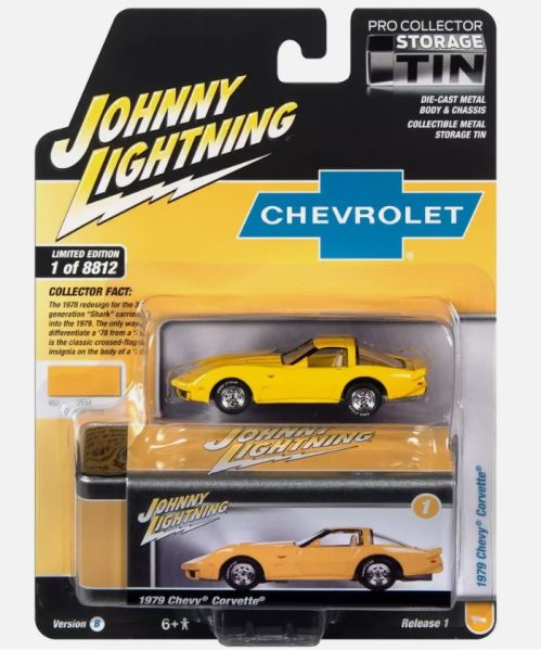 JLCT011-A - CHEVROLET Corvette 1979 jaune de la série COLLECTOR TINS sous blister - 1