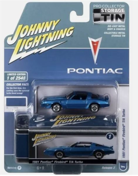 JLCT012-A - PONTIAC Firebird T/A Turbo 1981 Bleu de la série COLLECTOR TINS sous blister - 1