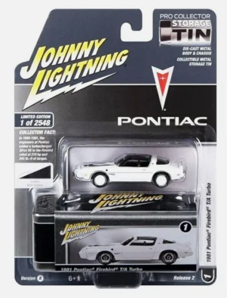 JLCT012-B - PONTIAC Firebird T/A Turbo 1981 Blanc de la série COLLECTOR TINS sous blister - 1