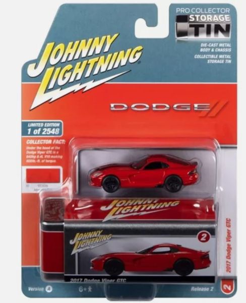 JLCT012-C - DODGE Viper GTC 2017 Rouge de la série COLLECTOR TINS sous blister - 1