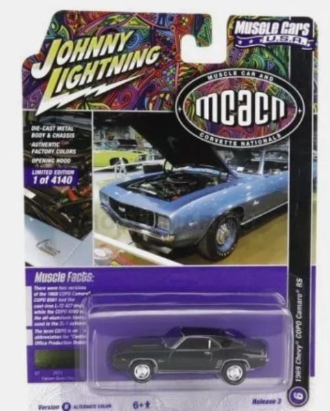 JLMC031B-F - CHEVROLET COPO Camaro RS 1969 vert de la série MUSCLE CARS 2022 sous blister - 1