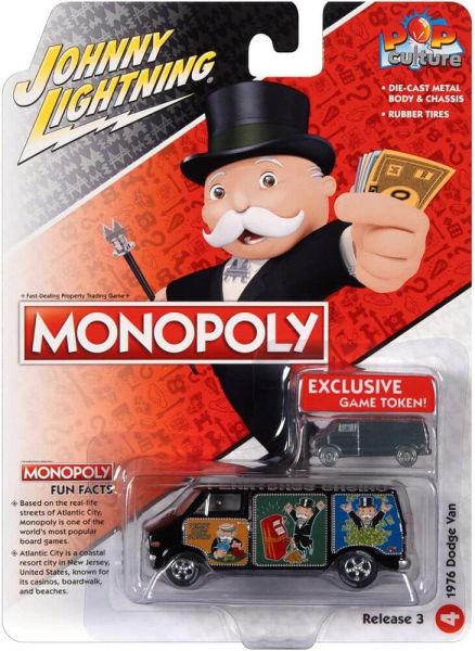 JLPC008-D - DODGE Van 1976 Noir - MONOPOLY - de la série POP CULTURE 2022 sous blister - 1