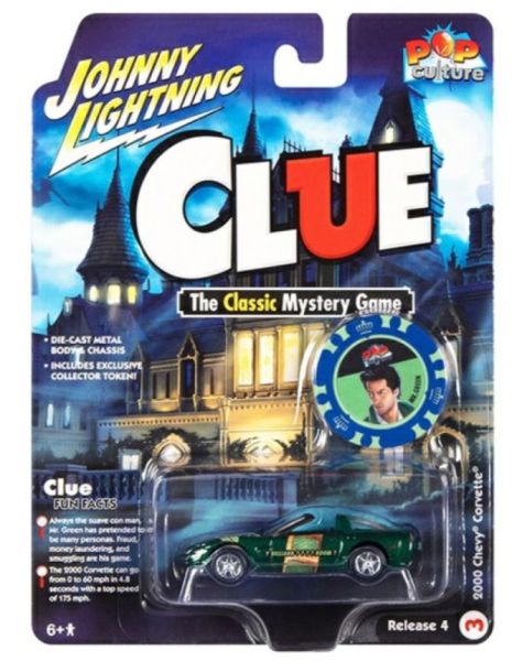 JLPC009-C - CHEVROLET Corvette 2000 vert - CLUE - de la série POP CULTURE 2022 sous blister - 1