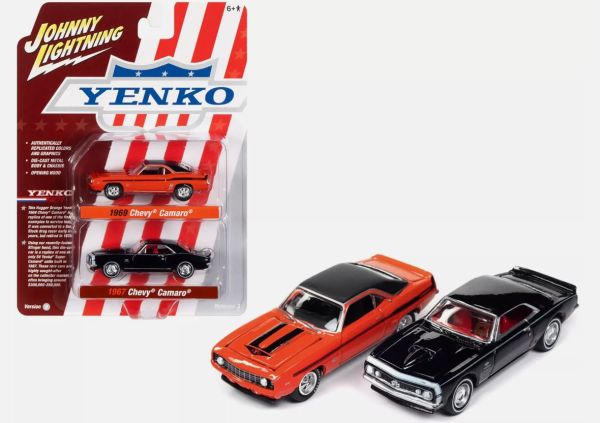 JLPK019B-1 - CHEVROLET Camaro 1969 orange et CHEVROLET Camaro 1967 Noir - YENKO -de la série TWIN PACK série B sous blister - 1