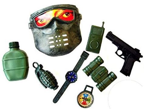 Coffret militaire accessoires avec armes - Accessoire de déguisement -  Achat & prix