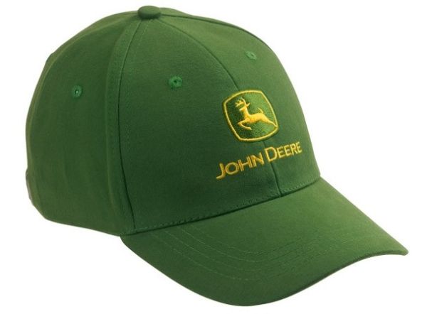 Casquette John Deere verte avec logo brodé