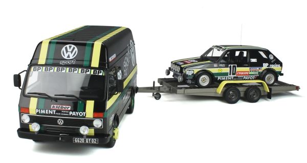 OT353 - VOLKSWAGEN LT35 avec Golf GTI MK1 GR.2 #10 Noir et vert J.PANCIATICI - 1