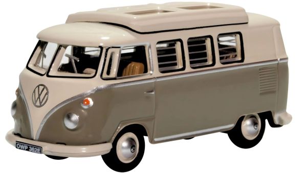 OXF76VWS006 - VOLKSWAGEN Type 1 Camper Gris souris et blanc perle - 1