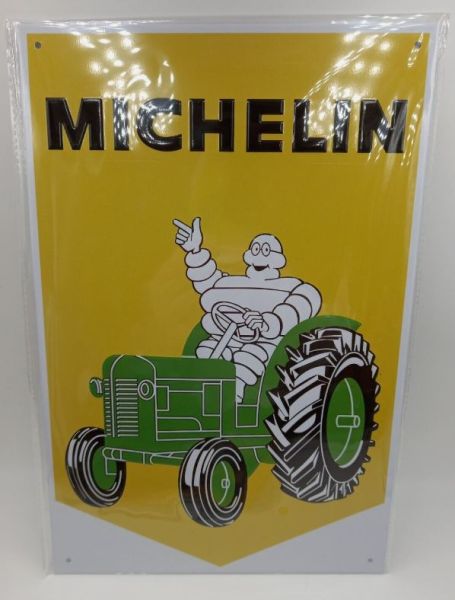 MAGPB208 - Plaque métallique MICHELIN avec tracteur – 20x30 cm - 1