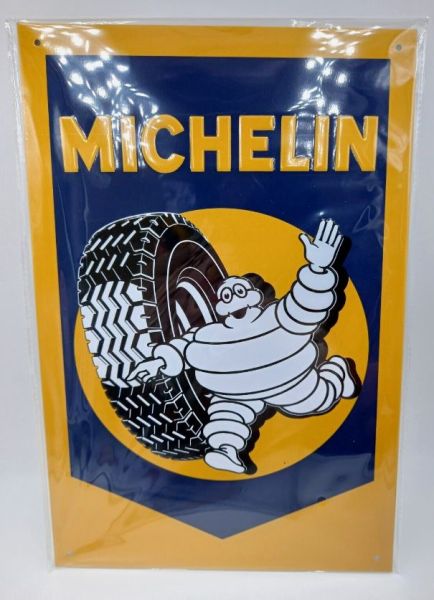 MAGPB213 - Plaque vintage métallique MICHELIN – 20x30 cm - 1