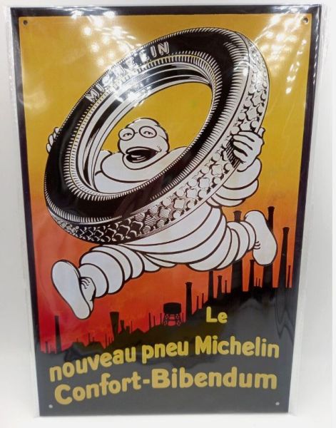 MAGPB215 - Plaque vintage métallique MICHELIN pneus – 20x30 cm - 1