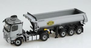 NZG1002/55 - MERCEDES-BENZ Arocs 4x2 gris avec benne MEILLER