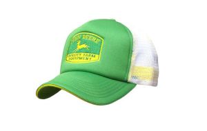 1308-0694-GR - Casquette JOHN DEERE Verte avec arrière en maille blanche