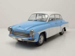 MOD18300 - WARTBURG 312 1965 Bleu clair et blanc