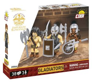 COB20066 - 3 Figurines Gladiateurs avec accessoires – 38 Pièces