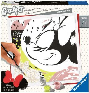 RAV201266 - CreArt DISNEY Timeless Minnie avec peinture 20x20 cm