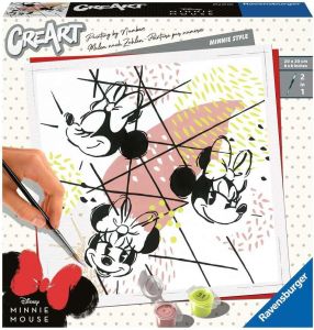 RAV201273 - CreArt DISNEY Minnie Style avec peinture 20x20 cm