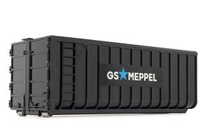 MAR2306-03-01 - Benne container HOOKLIFT 40m3 noir avec logo GS MEPPEL