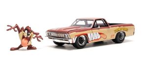 JAD35130 - CHEVROLET El Camino 1967 marron avec figurine TAZ LOONEY TUNES