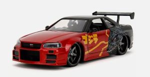 JAD35133 - NISSAN Skyline GT-R  2002 rouge et noir - GODZILLA