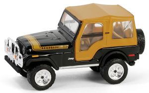 GREEN35290-C - JEEP CJ-5 Renegade 1976 noir et marron de la série ALL-TERRAIN sous blister