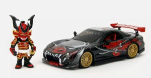 JAD35668 - MAZDA RX-7 Noir 1993 avec figurine Saru Monkeys