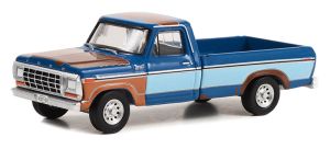 GREEN44980-E - FORD F-250 1978 Bleu de la série TV YELLOWSTONE sous blister