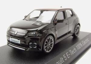 NOREV510554 - RENAULT 5 E-Tech 100% Électrique 2025 Noir étoilé avec déco rouge