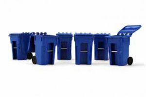 FIGE90-0518 - Set de 6 poubelles bleue