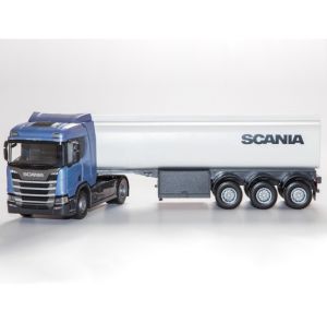 EMEK90600 - SCANIA R450 4x2 bleu métallique avec remorque citerne 3 essieux