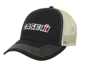 CNH11404 - Casquette CASE IH Noir avec arrière en maille beige