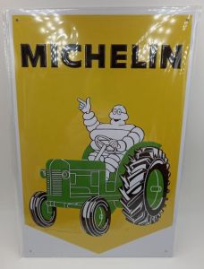 MAGPB208 - Plaque métallique MICHELIN avec tracteur – 20x30 cm