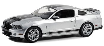 GREEN13673 - FORD Mustang GT500 2011 Argent avec bandes noires