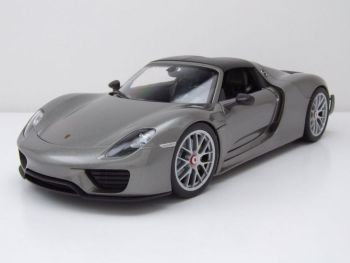 WEL18051HTNOIR - PORSCHE 918 Spyder Hardtop noir 2012 gris